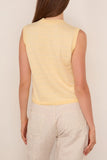 Plan C Bicolor Jacquard Top in Light Yellow Cream