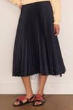 Plan C Pleated Skirt in Blue Black