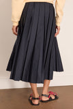 Plan C Pleated Skirt in Blue Black