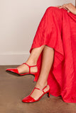Plan C Heel Sandal in Vermilion Red