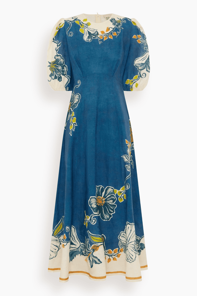 knee length dresses for ladies Michelle Square Neck Midi Dress, Multi / 6 main image 0