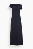 Rohe Dresses Asymmetrical Off Shoulder Dress in Noir