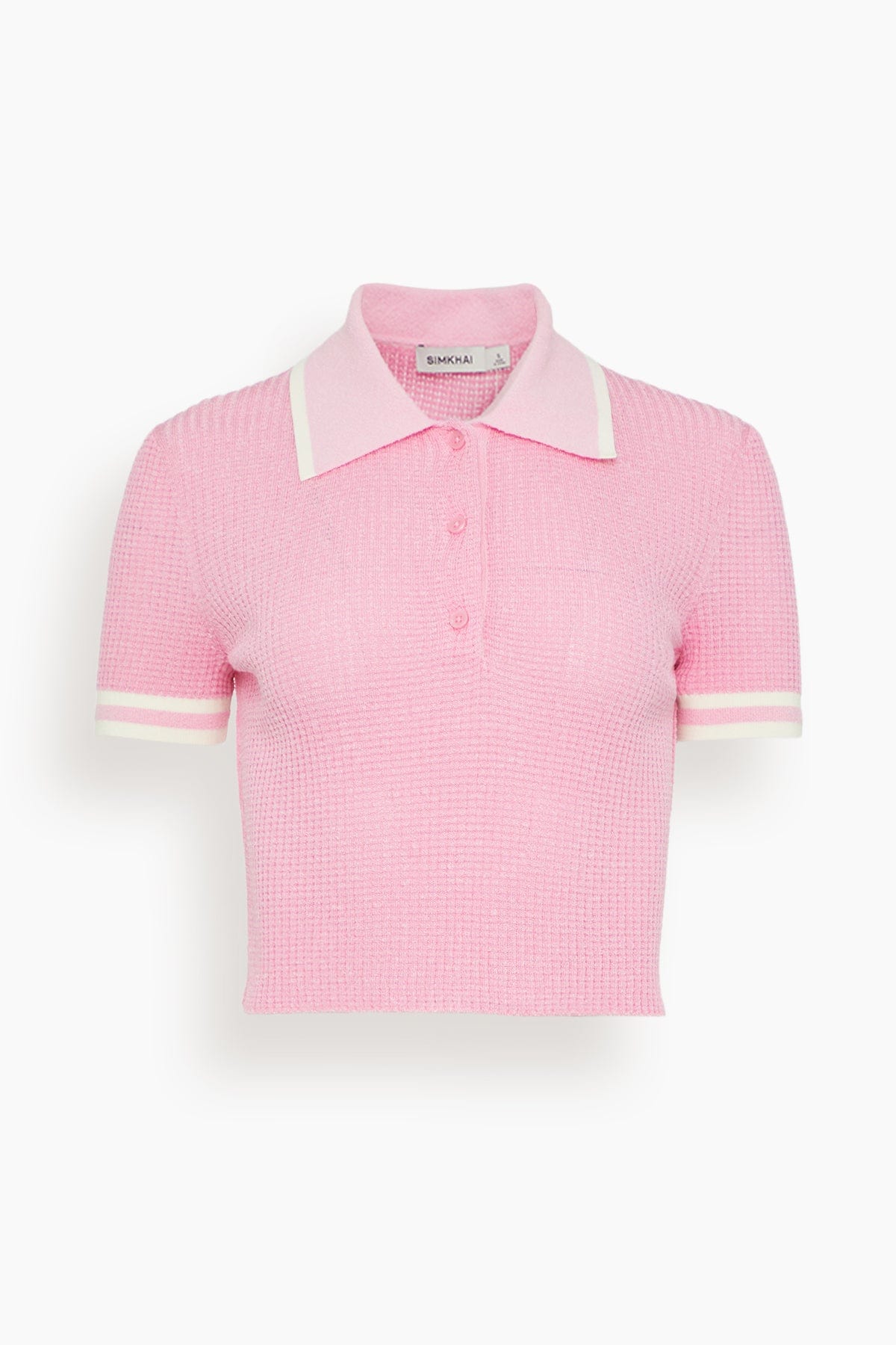 Simkhai Whitten Short Sleeve Polo in Sorbet Multi