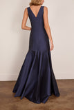 Bernadette Aurelia Dress in Midnight Blue