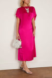 Dries Van Noten Diria Dress in Fuchsia