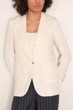 Forte Forte Chic Linen Cloth Jacket in Crystal