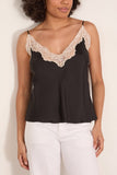 Forte Forte Chic Twill Lingerie Top in Noir