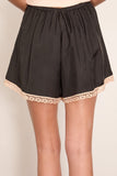 Forte Forte Chic Twill Culotte with Lace in Noir