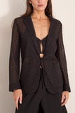 Forte Forte Broderie Anglaise Embroidery Jacket in Noir