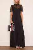Forte Forte Chic Tulle Plisse Dress in Noir