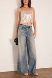 Forte Forte Liquid Sequins Top in Crystal