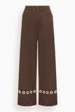 Alemais Tobe Denim Jean in Chocolate