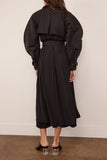 Lanvin Bi-Material Trench Coat in Black