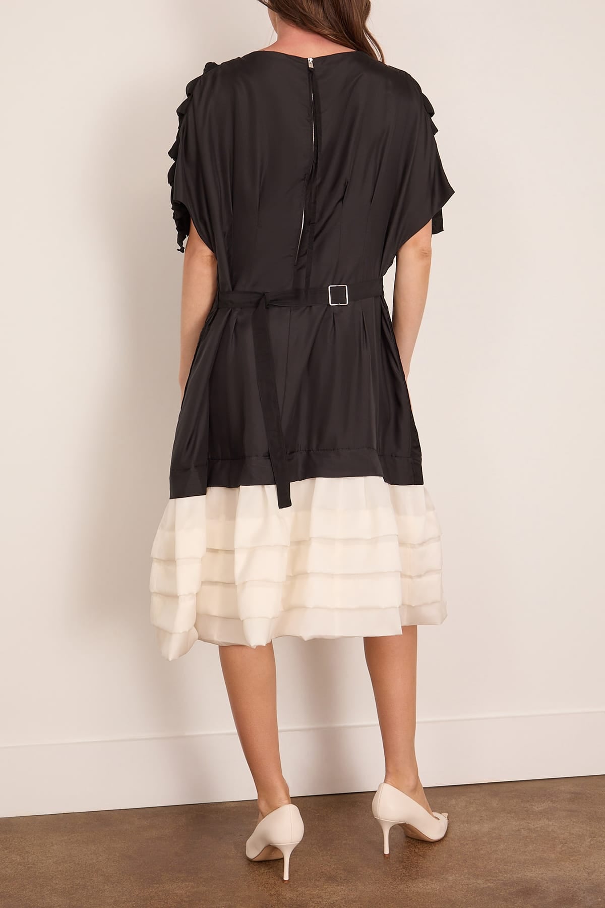 lanvin pleated dress Lanvin - Short Charmeuse Dress For Women - Off White