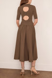 Maria McManus Double Keyhole Dress in Taupe