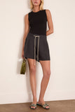 Maria McManus Drawstring Pleat Front Short in Black