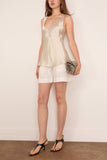 Maria McManus Deep V Tunic in Champagne