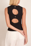 Maria McManus Double Keyhole Top in Black