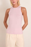 Maria McManus Lingerie Stitch Racer Tank in Powder Pink