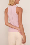 Maria McManus Lingerie Stitch Racer Tank in Powder Pink