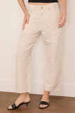 R13 X-BF 5-Pocket Pant in White with Black Mini Stripe