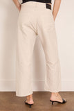 R13 X-BF 5-Pocket Pant in White with Black Mini Stripe