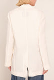 R13 Oversized Ragged Blazer in White