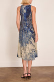 R13 Tank Dress in Blue Distressed Medallion