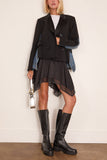 Wool Suiting x Denim Jacket in Black x Blue