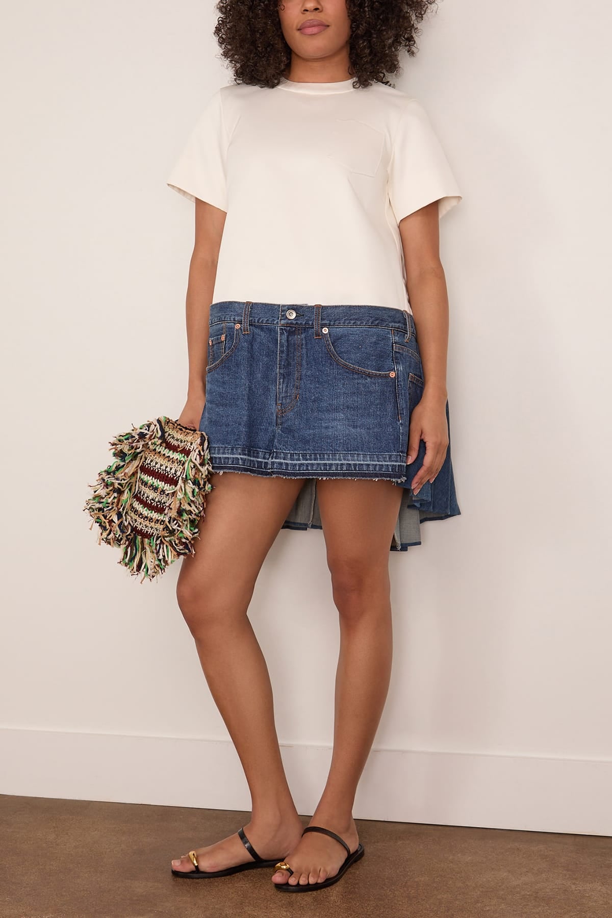 Sacai - Sacai Denim Dress in Off White x Blue 2 / S