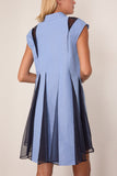 Poplin Dress in Blue Stripe