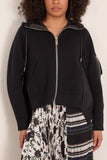 Sponge Sweat x Nylon Twill Hoodie in Black