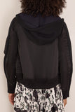 Sponge Sweat x Nylon Twill Hoodie in Black