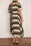 Pattern Mix Dress in Black Multi