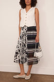 Pattern Mix Skirt in White Multi