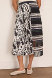 Pattern Mix Skirt in White Multi