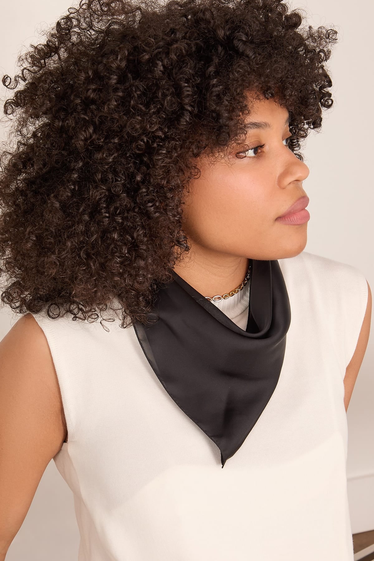 Sacai Scarf Necklace in Black
