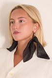 Scarf Earrings in Black