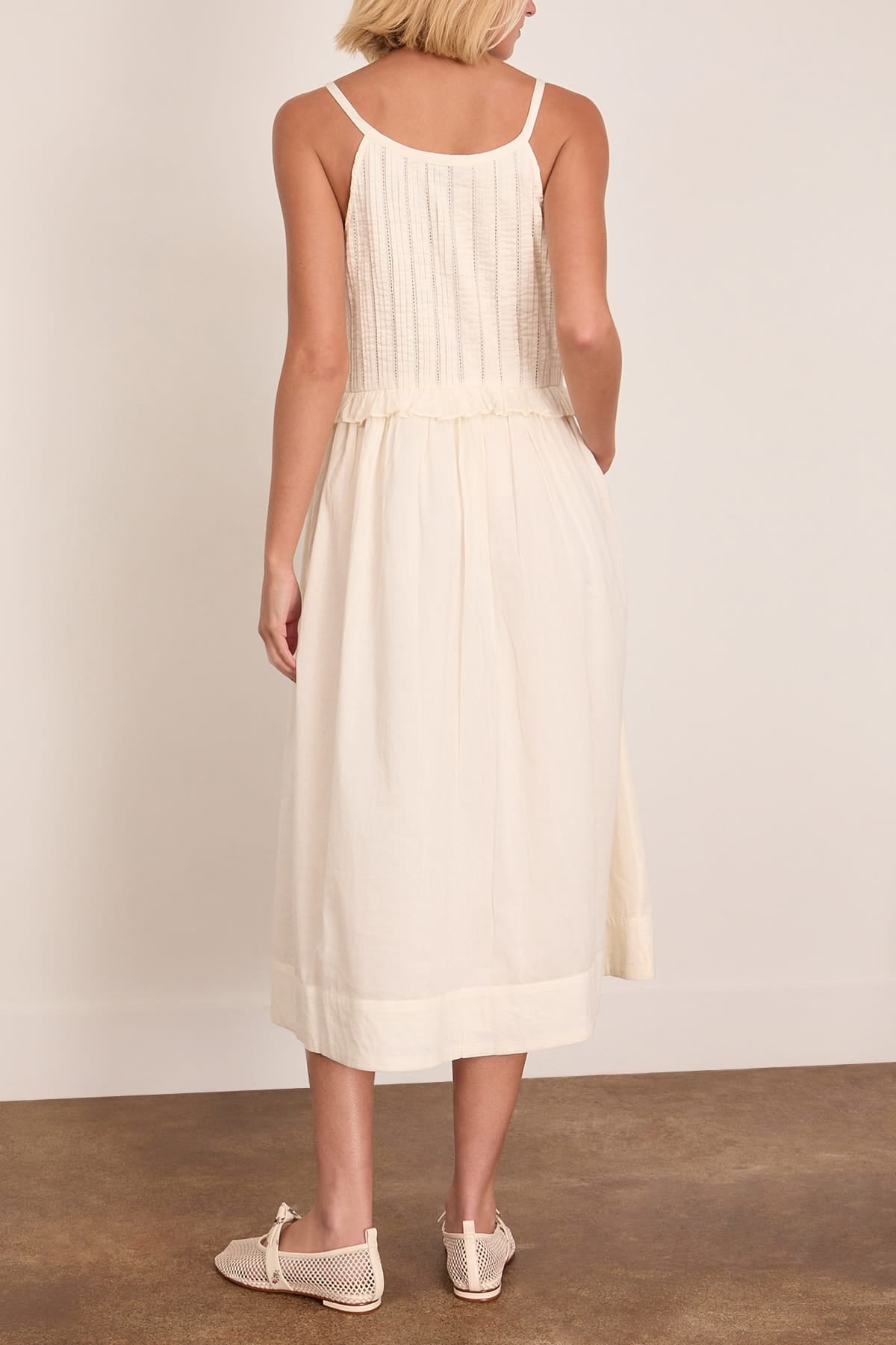 Sea Alberte Solid Tank Dress in White