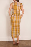 Sea Copeland Plaid Midi Dress in Yellow