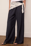 Sea Fiora Tropical Wool Pants in Navy