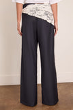 Sea Fiora Tropical Wool Pants in Navy