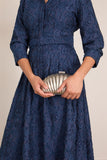 Simkhai Monet Shell Clutch in Silver