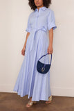 Simkhai Truman Cotton Shirt Dress in Periwinkle Stripe