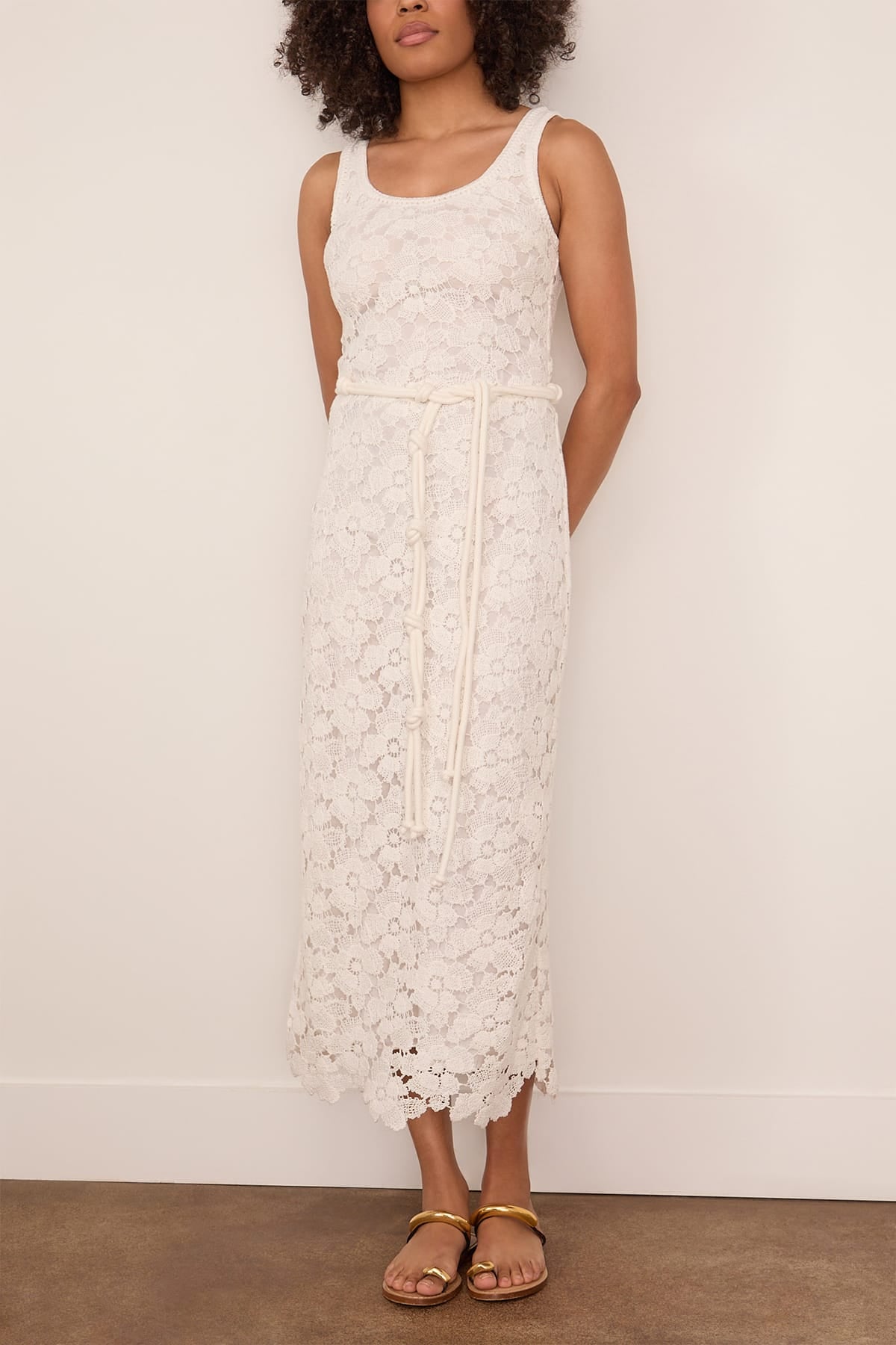 Simkhai Eloise Lace Maxi Dress in Ivory