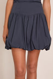 Simkhai Pippa Bubble Mini Skirt in Midnight