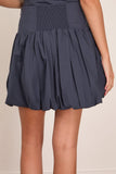 Simkhai Pippa Bubble Mini Skirt in Midnight