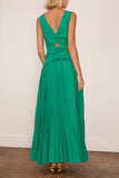 Simkhai Vivianne Cotton Midi Dress in Kelly Green