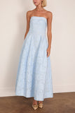 Simkhai Valeria Jacquard Midi Dress in Tidepool