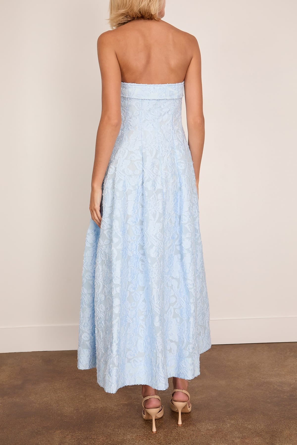 Simkhai Valeria Jacquard Midi Dress in Tidepool